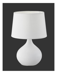[R50371001] Lumetto Moderno Bianco Base Ceramica con Paralume Martin Trio Lighting