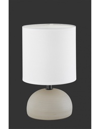 [R50351025] Lumetto Moderno Ceramica Cappuccino Paralume Bianco Luci Ø14 cm Trio Lighting