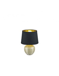 [TRIOR50621079] Lumetto Moderno Ceramica Oro Paralume Nero Luxor Ø18 cm Trio Lighting