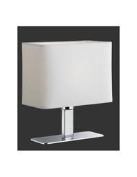 [049766] Lumetto Moderno Ming Cromo Tessuto Bianco Trio Lighting