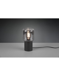 [TRIOR50591032] Lumetto Nico Base Cilindro Nero e Paralume Vetro Fumè Trio Lighting