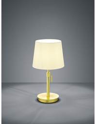 [TRIO509100108] Lumetto Ottone con Paralume Bianco Lyon Interruttore a Strappo Trio Lighting