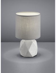 [TRIOR50831087] Lumetto Pike Cemento con Rombi e Paralume Grigio Ø16 cm Trio Lighting