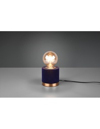 [TRIOR50691012] Lumetto Tavolo Judy Velluto Blu Ø11 cm Trio Lighting