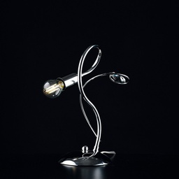 [BL209-LT-CR] Lumetto comodino ferro cromato lucido strass 1 luce 18xh.27 cm