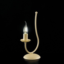 [BL147-LT-AV] Lumetto comodino in ferro Avorio decape una luce 18x h35 cm