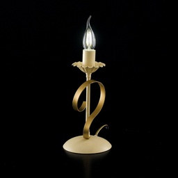 [BL139-LT-AV] Lumetto in ferro Avorio decape Oro una luce 13x h25 cm