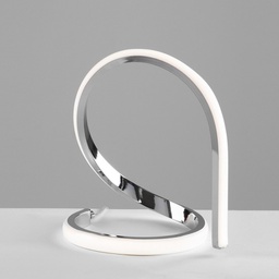 [BL239-LCR] Lumetto in metallo e alluminio Cromo Lucido LED Integrato 21x h20 cm