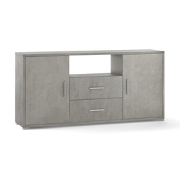[ADB802CECEK] Madia due ante due cassetti Beton Cemento 174x41x h84 cm