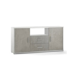[ADB802OSCEK] Madia due ante due cassetti Bianco Cemento 174x41x h84 cm