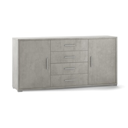 [ADB804CECEK] Madia due ante quattro cassetti Beton Cemento 174x41x h84 cm