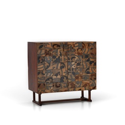 [ET/078] Madia etnica  legno di mango marrone  cm 100 x 45 x h 120