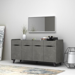 [FZ95211] Madia moderna cemento con piedi alti con cassetti cm 140 x 45 x 72 H