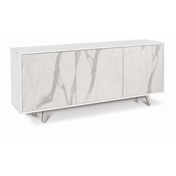 [O7073OSMCK] Madia tre ante Bianco Ossido Marmo 177x41x h74 cm