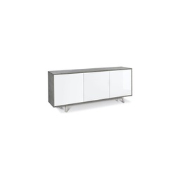 [O7073CEBLK] Madia tre ante Cemento Bianco Lucido 177x41x h74 cm