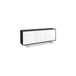 [O7073ONBLK] Madia tre ante Nero Bianco Lucido 177x41x h74 cm