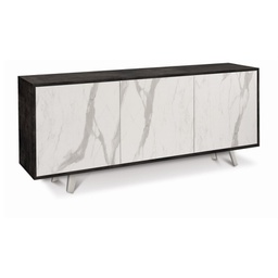 [O7073ONMCK] Madia tre ante Nero Ossido Marmo 177x41x h74 cm