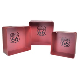 [V6442110000] Mensola metallo bristol rosso 1-3 quadrata cm 40