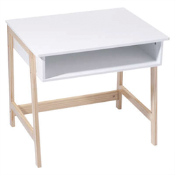 [20037079] Mini Scrivania in legno bianca L58 x P46,3 x H52 cm