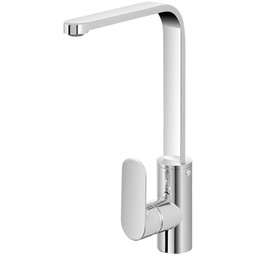 [BR401055] Miscelatore lavello in acciaio Canna Quadrata Serie KREO