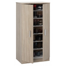 [CAP96246] Mobile Scarpiera salvaspazio sei ripiani rovere cm 55 x 36 x 108 h