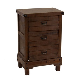 [V8036430000] Mobile base con 3 cassetti noce country 50x35xh. 76 cm