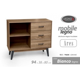 [GIC796838] Mobile basso madia salotto noce cm 94 x 38 x 80 h