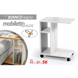 [GIC769047] Mobile bianco da divano portariviste tavolino 45x30x56