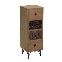 [V8036220000] Mobile budapest in legno con 4 cassetti h74 cm