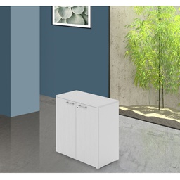 [AZ26656] Mobile da ufficio basso due ante con serratura  colore Bianco H87x90x45cm