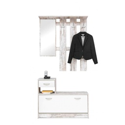 [1938635] Mobile guardaroba da ingresso vintage bianco 100x25xh.180 cm