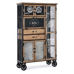 [B0746528] Mobile industrial con ruote 6 ante 2 cassetti Liverpool