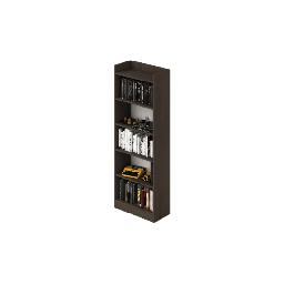 [AZ26298] Mobile libreria con sei ripiani  colore Fango H180x64x29cm