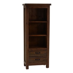 [V8036460000] Mobile libreria noce country con 3 vani a vista e 2 cassetti 60x36xh. 150 cm
