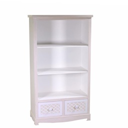 [V8038280000] Mobile lubecca libreria 3 piani+2 cassetti cm 72x37h130