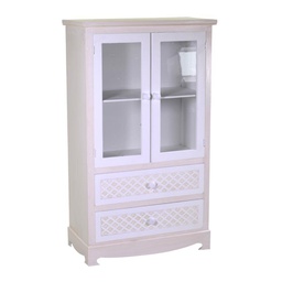 [V8038190000] Mobile lubecca vetrina 2 ante+2 cassetti cm 70x35h121