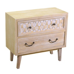 [V8040760000] Mobile lubiana 2 cassetti naturale cm65x30h60