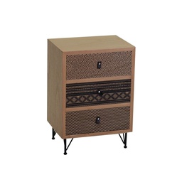 [V8036240000] Mobile marrone fantasia 3 cassetti cm 30 x 40 x h 61