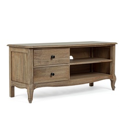 [B0746863] Mobile porta tv 2 cassetti in legno stile classico