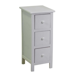 [V4116680000] Mobiletto Eleonora bianco 3 cassetti cm 25x28h58