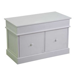 [V8033740000] Mobiletto Eleonora cassapanca bianco 2 cassetti cm 70x35h45