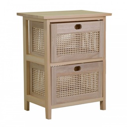 [V8041140000] Mobiletto legno cassettiera naturale rettangolare cm 39 x 27,5 x h50