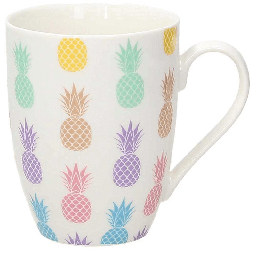 [20041360] Mug 350 Cc Wiki New Bone China Multicolor