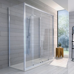 [DFLEX-100-GTN1-C140] Nicchia doccia scorrevole 2 ante cristallo - Linea Essential