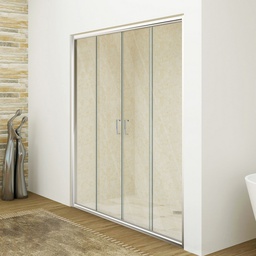 [DFLEX-100-GTN2-C170] Nicchia doccia scorrevole 4 ante cristallo linea Essential cm 166-170 / Apertura cm 73