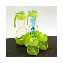 [59766] Oliera set menage 4 pezzi in vetro colori assortiti