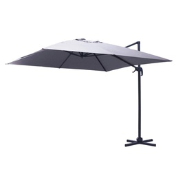 [V7300710000] Ombrellone alluminio Montana 4x4 m grigio con palo laterale