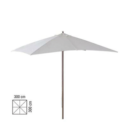 [2002398] Ombrellone in legno  3 x 3 bianco