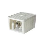 [2007667] Organizza i tuoi vestiti con stile: Infinity Box Panna, il contenitore per armadio perfetto!