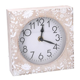 [V1869700000] Orologio legno beige quadro cm 15x5h15